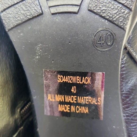 VANGELO Black Full-Zip Tall Dress Boots (Eu-40) - Picture 13 of 15